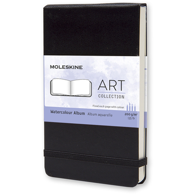 MOLESKINE Aquarell-Skizzenbuch A6 705601 blanko schwarz