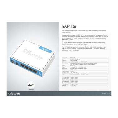 MikroTik Router RB941-2nD, hAP lite