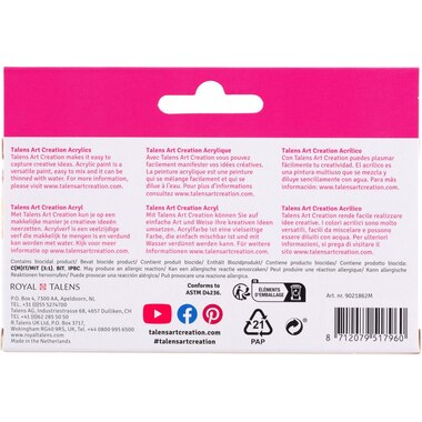 TALENS Acrylfarbe 6x12ml 9021862M Pastel
