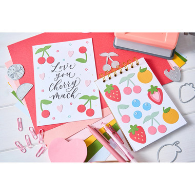 SIZZIX Fustelle 666966 Fruit Doodles 17 pezzi