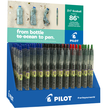 PILOT Stylo à bille Ecoball B2P 199.168. Display 60 pcs.