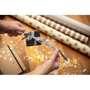 PTOUCH Nastro argento/nero TZE-R931 Sistemi Tze 12-36mm