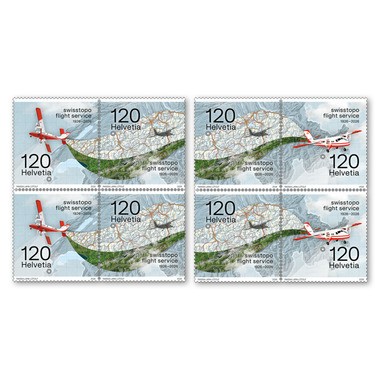 Viererblock-Serie «100 Jahre Flugdienst swisstopo»