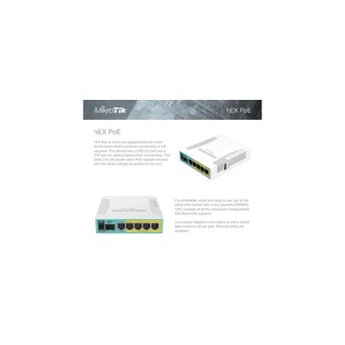 MikroTik Routeur VPN hEX PoE RB960PGS