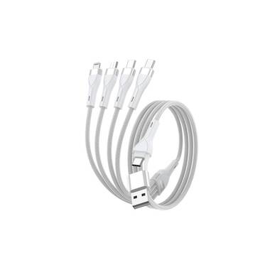 4smarts USB Charging Cable USB-C/A Multi-Charging Cable 4in2 1.2 m, White