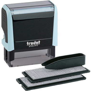 TRODAT Printy 4913 Typo 5 lignes text 180861 bleu pastel