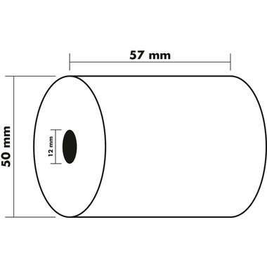 EXACOMPTA Rollen Offset Papier 10 Stk. 40346E 57x50mmx20m für Kasse