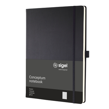 CONCEPTUM Carnet 213x295x20mm CO111 quadrillé noir