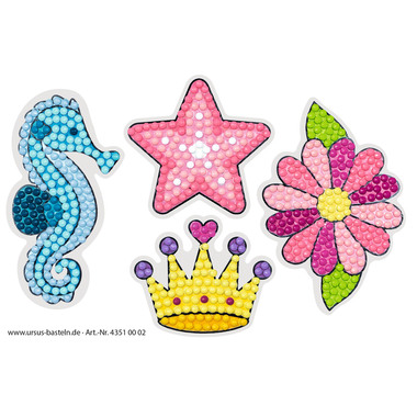 URSUS Diamond Sticker Princess 43510002 2 carta, 2 portachiavi