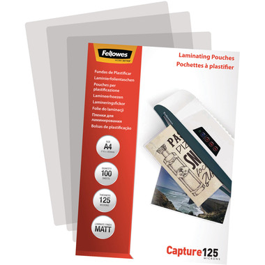 FELLOWES Pochettes à plastifier A4 5328502 mat, 125my 100 pcs.