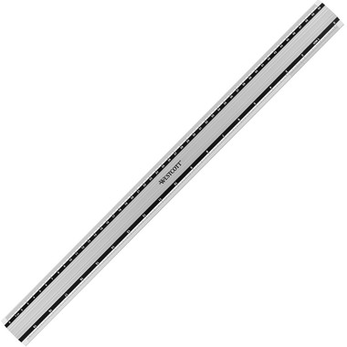 WESTCOTT Aluminium Lineal 50cm E-1019300 cm/inch Scala