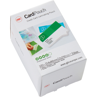 GBC Laminiertasche 54×86mm 3740430 glanz, 250my 100 Stück