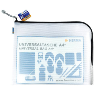 HERMA Dokumententasche mit Zip A4 20022 schwarz, 36x28cm