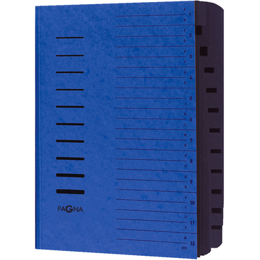 PAGNA Ordnungsmappe A4 24122/02 blau 12 Fächer