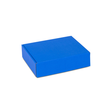 Geschenkbox mit Klappdeckel in blau 232x182x62mm