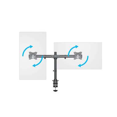 Multibrackets Supporto da tavolo Basic Dual fino a 8 kg – Nero