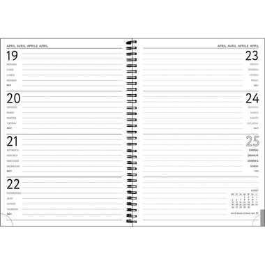 SIMPLEX Agenda Harmony 2027 40607.27 1W/2S Flowers ML 14.8x21cm