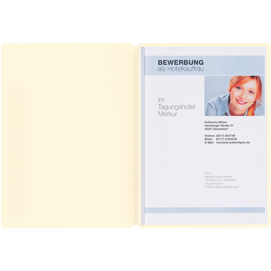PAGNA Bewerbungsmappe Solo A4 22006-09 beige 5mm