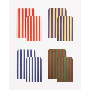 FOLIA Papierbeutel 42129 Stripes Classic, ass. 8 Stück