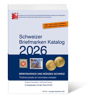 Schweizer Briefmarken-Katalog 2026 (de/fr) Schweizer Briefmarken-Katalog des Schweizer Briefmarken-Händlerverbandes, deutsch/französich