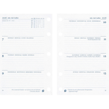SUCCES Agenda Mini 2026 841107000026U 1W/2S Ersatz kompl. 6.7x10.4cm