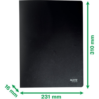 LEITZ Cartella Recycle PP A4 4677-00-95 nero 40 buste