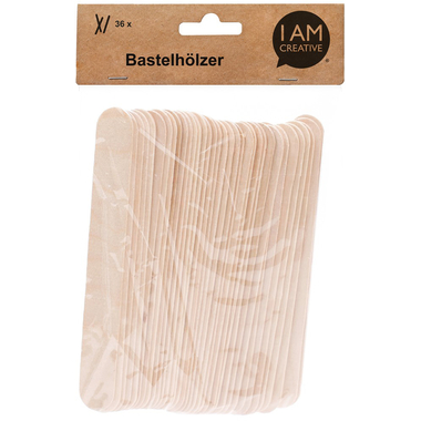 I AM CREATIVE Bois de bricolage 1302.02 naturel, 15x2cm 36 pièces