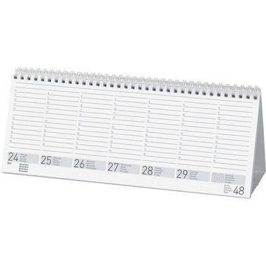 BIELLA Pultkalender Seplana 2027 887371000027U 1W/2S grau ML 29.8x11.7cm