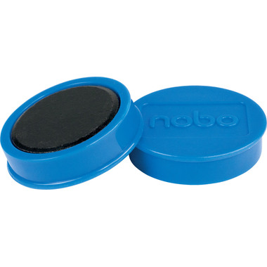 NOBO Magnet rund 38mm 1915313 blau 10 Stück