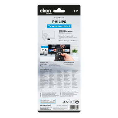 Fernbedienung kompatibel mit Philips TV HD, LED, LCD | Ekon