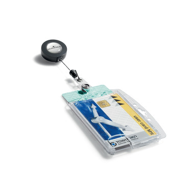 DURABLE Ausweishalter für 2 Ausweise 822419 mit Jojo, 54x85mm 10Stk.