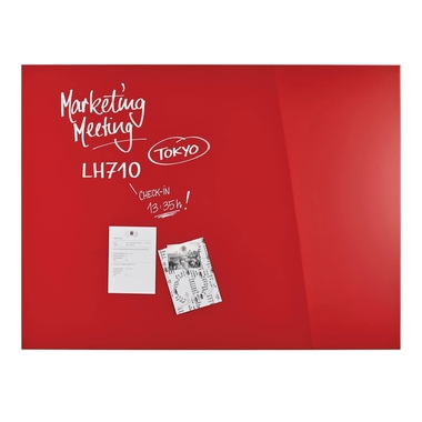 MAGNETOPLAN Design-Glasboard 1200x900mm 13404006 rouge, magnétique