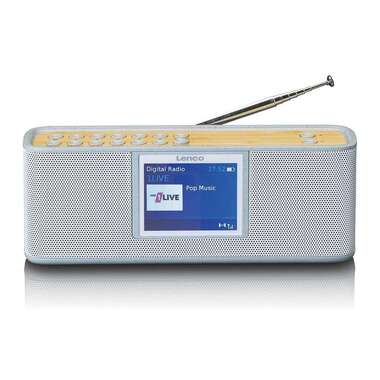 Lenco DAB+ Radio PDR-046 Bambus/Weiss