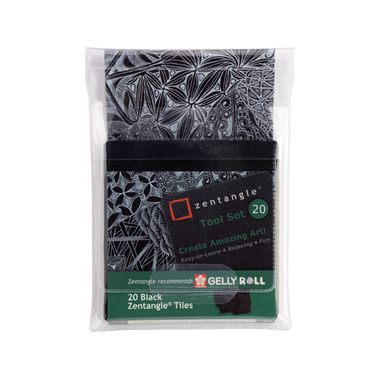 SAKURA Zentangle Tiles Z20TBGB 20 Stück schwarz