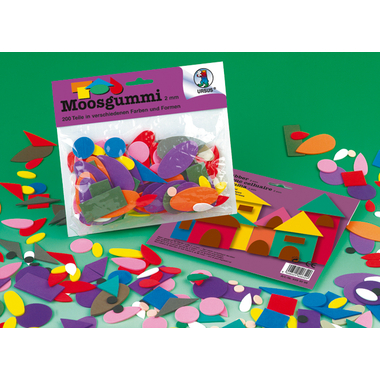 URSUS Moosgummi Formen 2mm 8380099 diverse farben 200 Stück