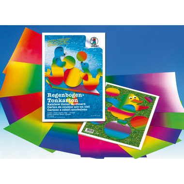 URSUS Regenbogentonkarton 23×33cm 8200099 170g 10 Blatt