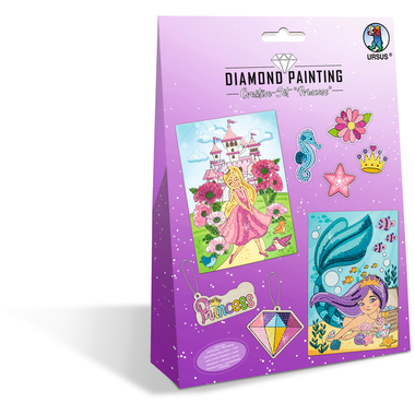 URSUS Diamond Sticker Princess 43510002 2 carta, 2 portachiavi