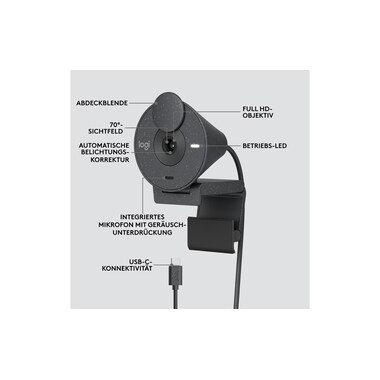 Logitech Webcam Brio 300 Graphite