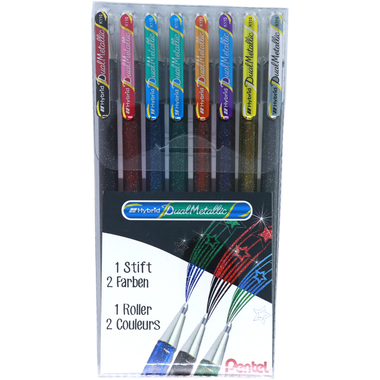 PENTEL Roller Hybrid Dual Metallic K110D-8X 8 Farben 1.0mm