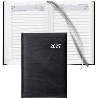 BIELLA Geschäftsagenda Executive 2027 806510020027U 1T/1S schwarz ML 14.5x20.5cm