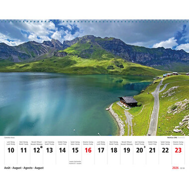 NOVOS Tischkalender Die Heimat 2026 507005 1M/1S ML 19.2x22.5cm