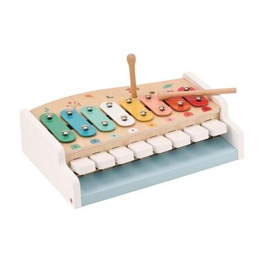 Spielba Giocattoli in legno Pianoforte e xilofono 2 in 1
