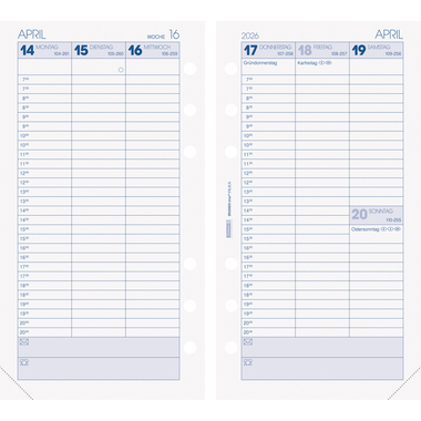 BRUNNEN Timer filius 2026 1074901006 1W/2S DE 9.3x17.2cm