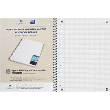 OXFORD Collegeblock A4+ 100050362 quadrillé/ligné, 90g 80 flls.