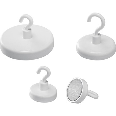 MAGNETOPLAN Calamita con gancio 25mm 52625 bianco 4kg