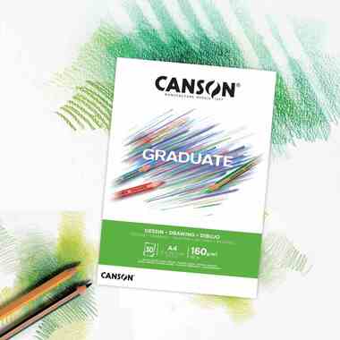 CANSON Graduate Zeichnen A4 400110365 30 Blatt, weiss, 160g