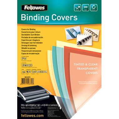FELLOWES Deckblatt 200mic A4 5377401 grau transp. 100 Stück