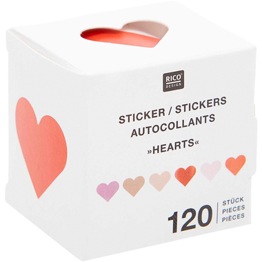 RICO DESIGN Sticker Herzen 300707 holografhisch 120 Stück