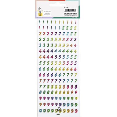 FOLIA Holo-Sticker 17102 ABC & 123 2 Blatt/312 Stück