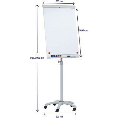 FRANKEN Flipchart X-tra!Line 68x105cm EL-FC31 grigio chiaro mobile